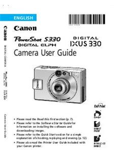 Canon Digital Ixus 330 manual